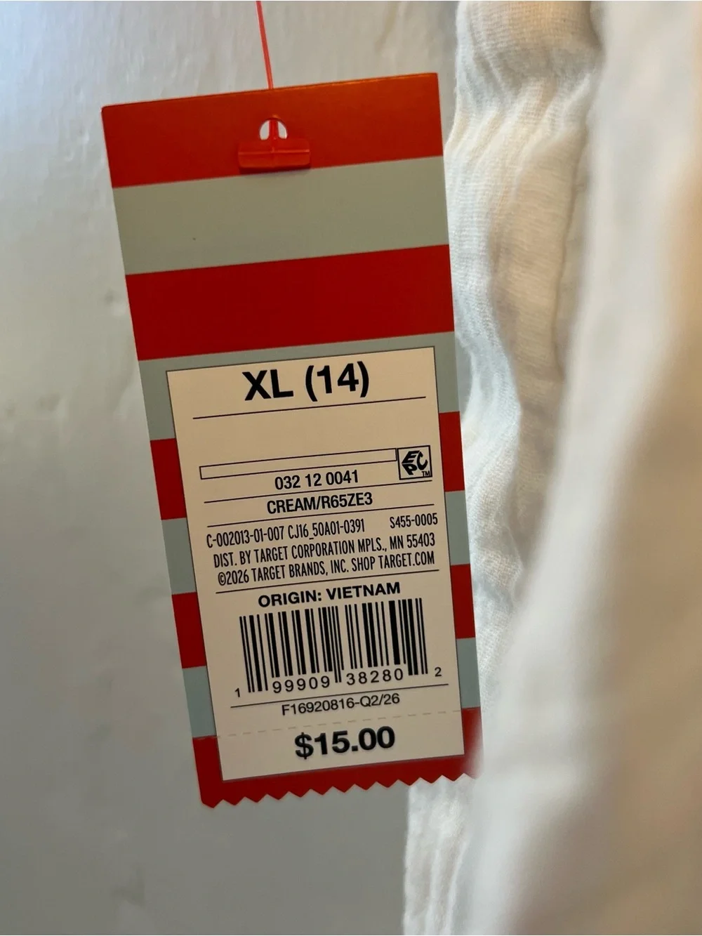 Target Cat & Jack White Smocked Peasant Top